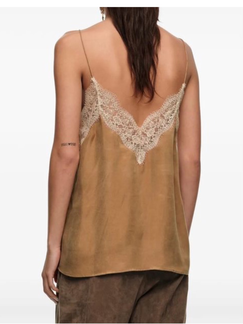 Bimba Y Lola Women’s Lace Trim V Neck Top - Picture 2 of 8